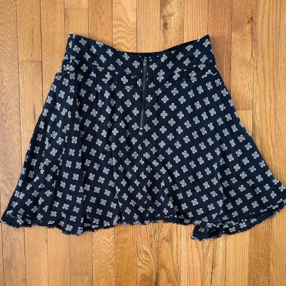 Free People Skater Skirt Size 4 or Size Small Lined Boho New York Asymmetrical - Picture 5 of 10